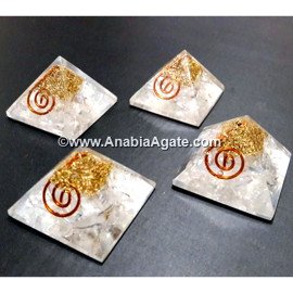Crystal Quartz Orgone Baby Pyramids - Healing Energy & Protection