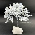 Crystal Quartz Tree with Raw Crystal Stone Base - Natural Healing Decor