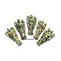 Dalmatian Jasper 2-Inch Angel Figurine - Handcrafted Gemstone Sculpture