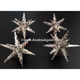 Dalmatian Jasper 12-Pointed Star - Beautifully Handcrafted Healing Crystal