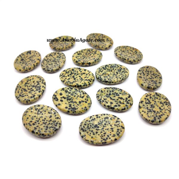Dalmatian Jasper Worry Stone - Natural Stone for Stress Relief