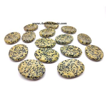 Dalmatian Jasper Worry Stone - Natural Stone for Stress Relief