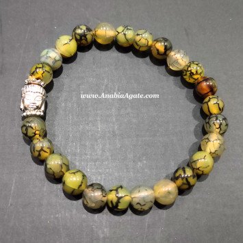 Dragon Vein Buddha Bracelet - Handmade Healing Gemstone Jewelry