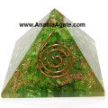 Green Aventurine Dyed Orgone Pyramid - Healing Crystal Energy Generator