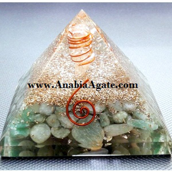 Green Aventurine Orgone Pyramid - Natural Crystal Energy Generator
