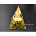 Green Aventurine Orgone Pyramid with Merkaba Star - Enhance Your Energetic Environment