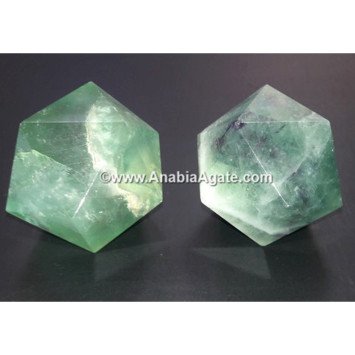 Green Fluorite Icosahedron Shape for Healing and Balance
