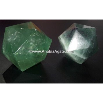 Green Fluorite Icosahedron Shape for Healing and Balance