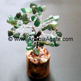 Green Mica Agate Small Gemstone 30 Chips Tree