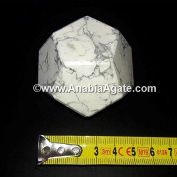 Howlite Dodecahedron Shape - Natural Stone for Healing and Meditation