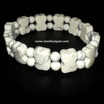 Howlite Gemstone Bracelet - Natural Healing Crystal Jewelry