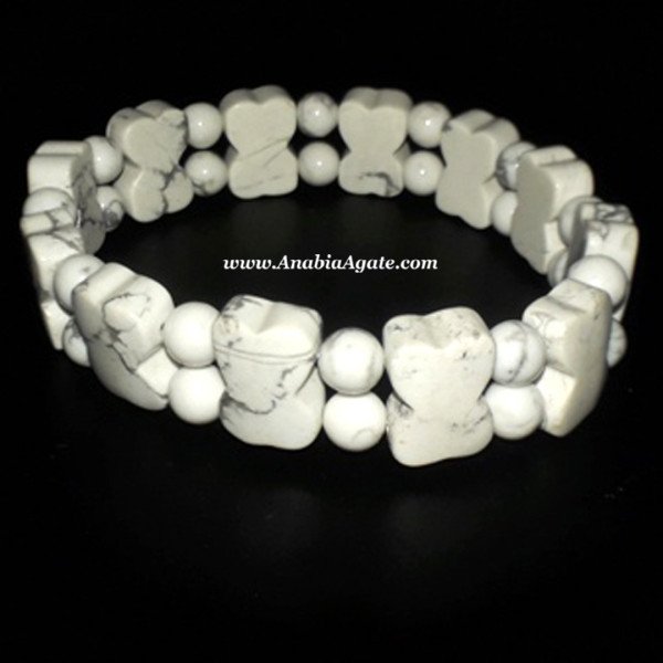 Howlite Gemstone Bracelet - Natural Healing Crystal Jewelry