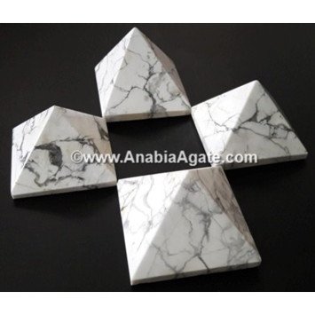 Howlite Gemstone Baby Pyramid - Natural Healing Crystal