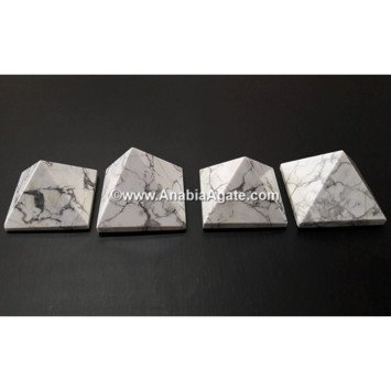 Howlite Gemstone Baby Pyramid - Natural Healing Crystal