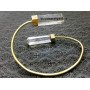 Crystal Quartz Pencil Points Bangle - Handcrafted Healing Jewelry