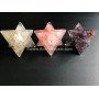Rose Quartz, Amethyst, Crystal Quartz Orgone Merkaba Star | 75mm in Size | Combo