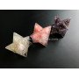 Rose Quartz, Amethyst, Crystal Quartz Orgone Merkaba Star | 75mm in Size | Combo