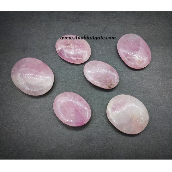 Rose Quartz Oval Polished Stones - Natural Healing Crystals