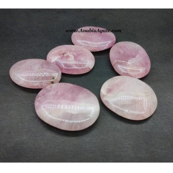 Rose Quartz Oval Polished Stones - Natural Healing Crystals