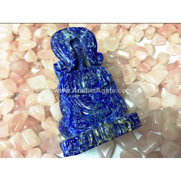 Lapis Lazuli Buddha Idol | Handcrafted 4-6 Inch Statue | Gemstone Sculpture