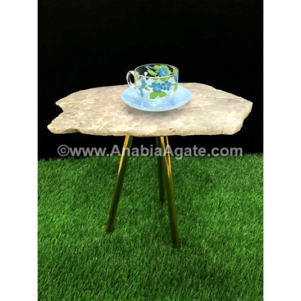 Rose Quartz Platter Stand - Elegant Display