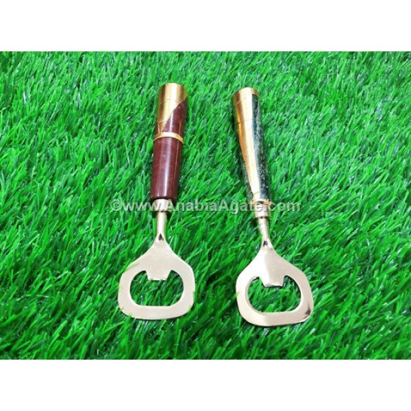 Plated Gemstone Handle Bottle Opener