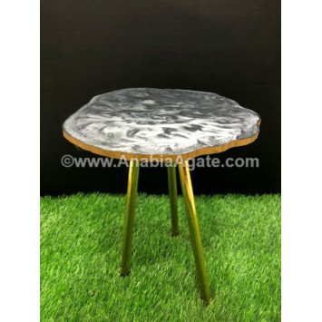 Grey Resin Platter Stand | Unique Home Decor Accessory