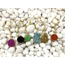 Mix Druzy Gemstone Keychains - Unique Accessories for Style and Elegance