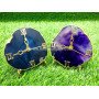Blue and Purple Onyx Plated Coaster Watch with Stand | Stunning Decorative Piece