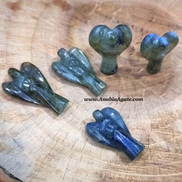 Labradorite gemstone 1 Inch Angel Figurines
