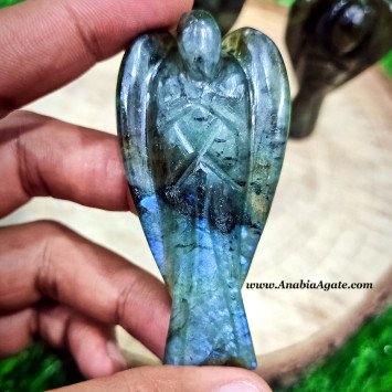Labradorite Flashy 3-Inch Angel Figurine