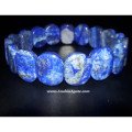 Lapis Lazuli Capsule Beads Bracelet - Handmade Natural Stone Jewelry