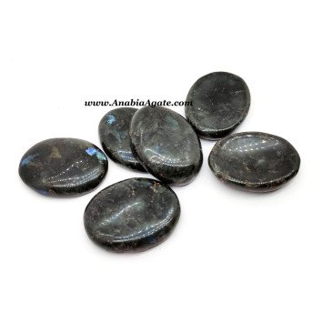 Larvikite Worry Stones (Black Pearl) - Soothing Crystal for Stress Relief