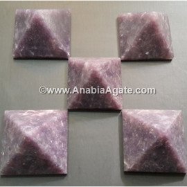Lepidolite Gemstone Pyramid - Healing Crystal for Calmness and Balance