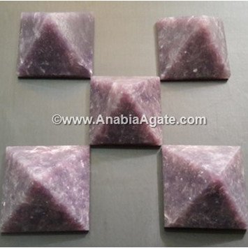 Lepidolite Gemstone Pyramid - Healing Crystal for Calmness and Balance