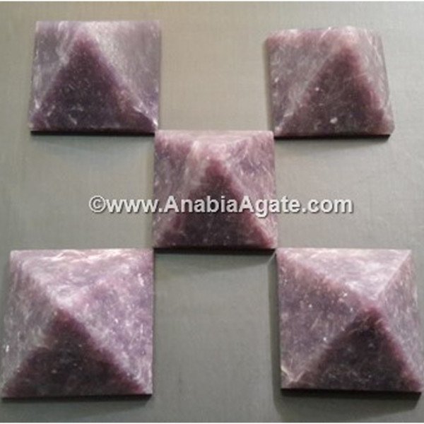 Lepidolite Gemstone Pyramid - Healing Crystal for Calmness and Balance
