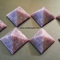 Lepidolite Gemstone Small Pyramids - Unique Natural Crystal Decor