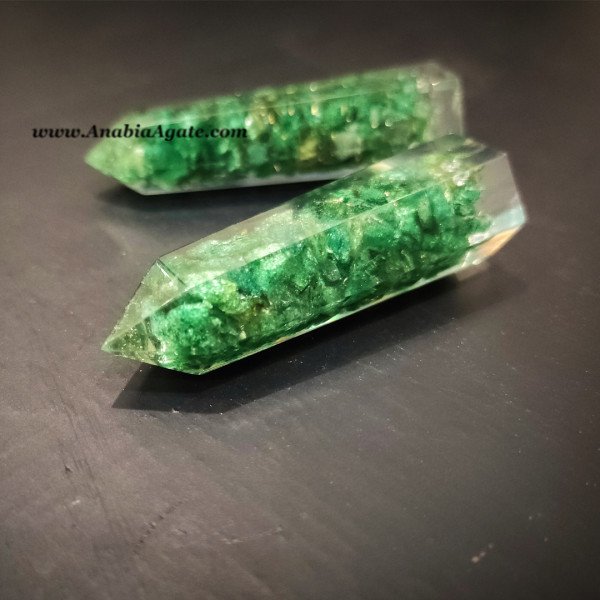 Green Mica Orgone Obelisk - Enhance Energy and Focus