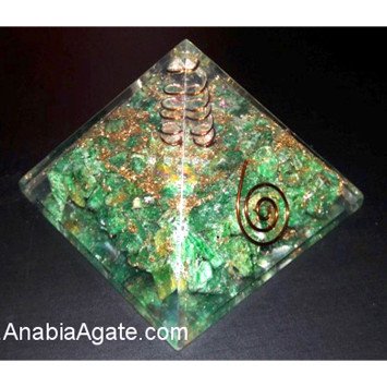 Mica Gemstone Orgone Pyramid With Copper Coil - Enhance Energy and Harmony