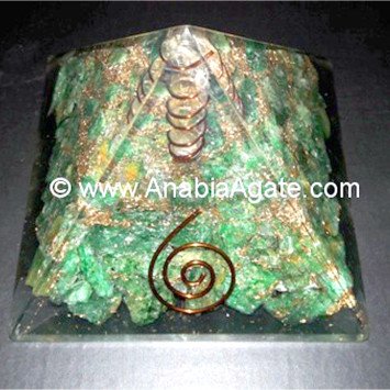 Mica Gemstone Orgone Pyramid With Copper Coil - Enhance Energy and Harmony