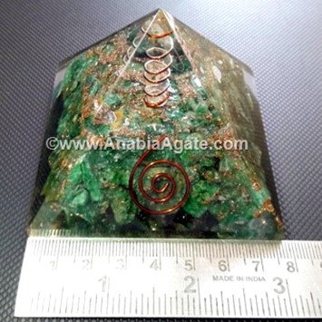 Mica Gemstone Orgone Pyramid With Copper Coil - Enhance Energy and Harmony