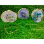 Mix Gemstone Coaster Slice Clock with Stand - Exquisite Home Decor Accessory