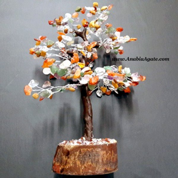 Mix Gemstone 300 Chips Tree - Wholesale Decorative Gemstone Trees