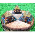 Mix Gemstones Orgone Pyramid for Energy Healing and Chakra Balancing
