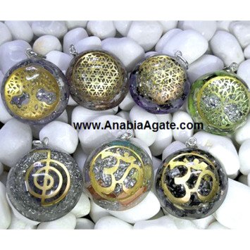 Mix Orgone Dome Pendants with Metal Symbols - Enhance Your Style and Energy