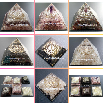 Mix Orgone Pyramids With Metal Flower Of Life | Orgone Healing Energy
