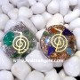 Mix Orgone Round Pendants with Metal Reiki Symbols | Handcrafted Spiritual Jewelry