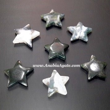 Moss Agate Stars - Unique Natural Jewelry & Decor