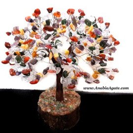 Multi Color 300 Gemstone Chips Tree - Decorative Crystal Tree