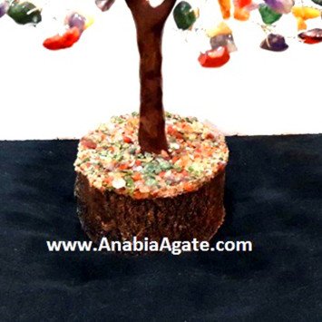 Multi Color 300 Gemstone Chips Tree - Decorative Crystal Tree